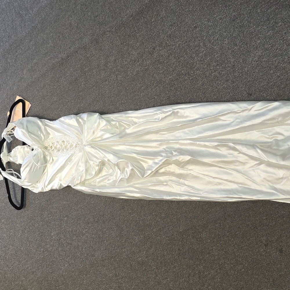 Lacemade Elegant White Satin Gown